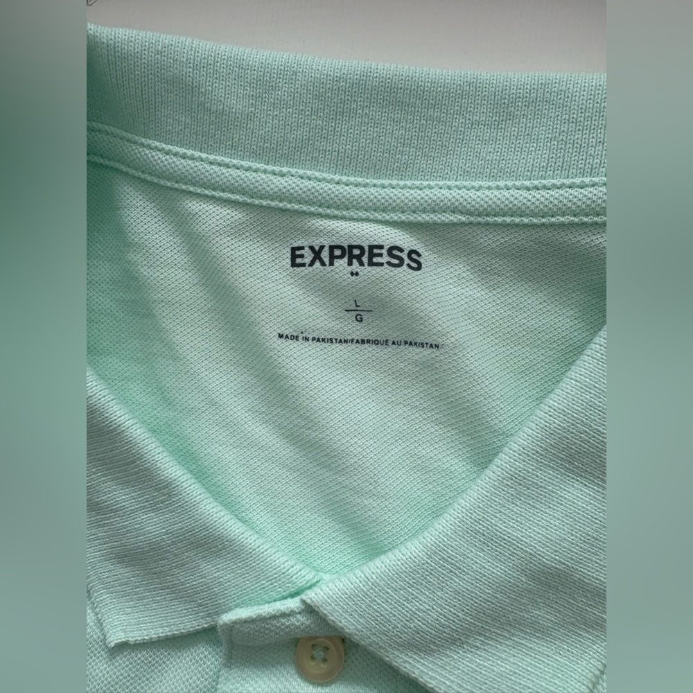 Express Light Green Polo Shirt